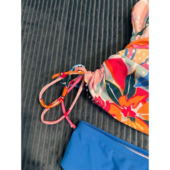 Talisea Halter Tankini Swimsuit - Floral - Size Large - Picture 2 of 4